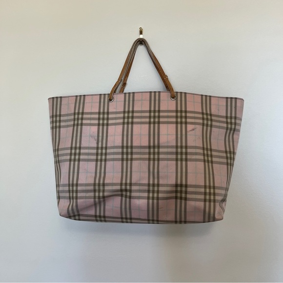 Burberry London Pink Nova Check Tote Shopper Tote - Picture 4 of 11